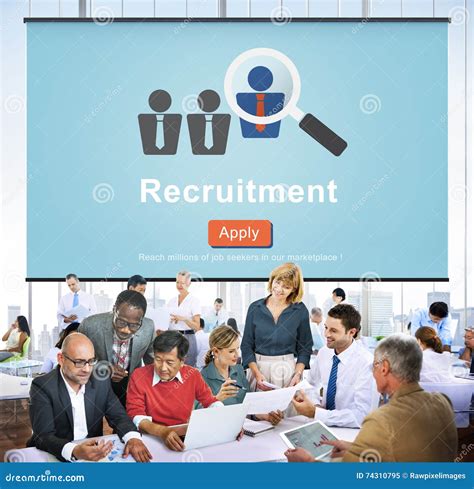 Recruitment Apply Homepage Human Resources Concept Stock Image - Image