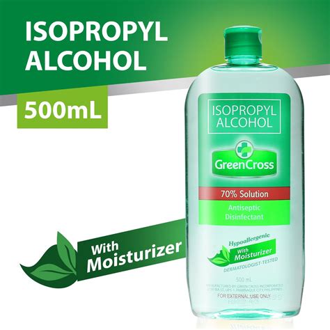 Green Cross Isopropyl Alcohol With Moisturizer Solution Ml