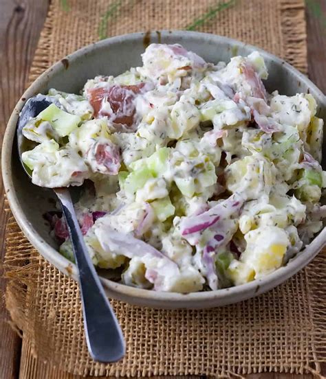 Vegan Dill Potato Salad Healthier Steps