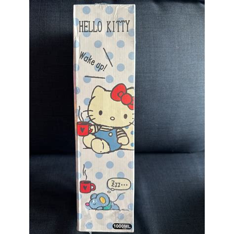 三麗鷗正版授權 Kitty 提把智能保溫瓶 1000ml 蝦皮購物