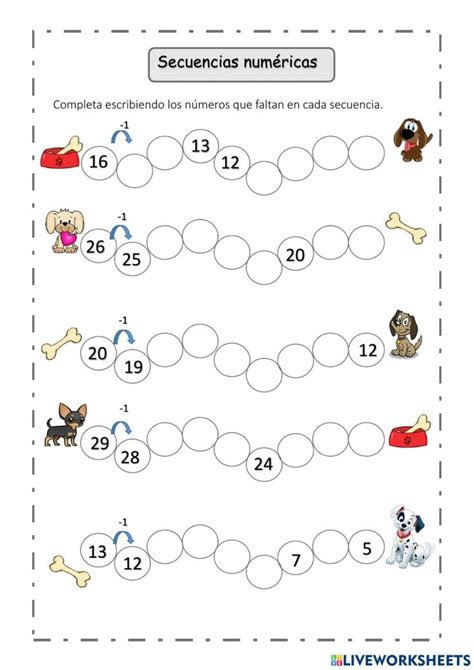 Secuencias Num Ricas Online Pdf Worksheet For Ero Secuencias