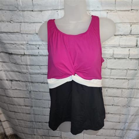 Croft And Barrow Swim Tankini Top With Full Back Poshmark