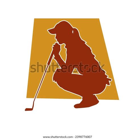 Silhouette Woman Playing Golf Silhouette Female Stock Vector (Royalty Free) 2398776007 ...