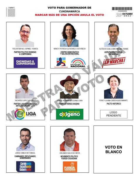 Elecciones Tarjetones Electorales En Bogot Y Cundinamarca