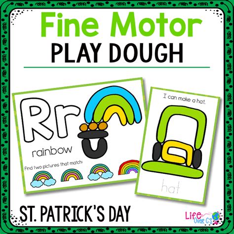 Fine Motor Mats Play Dough St Patrick S Day Life Over C S Club