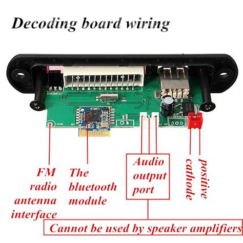 Bluetooth Mp Wma Decoder Board V Wireless Audio Module Usb Tf Radio