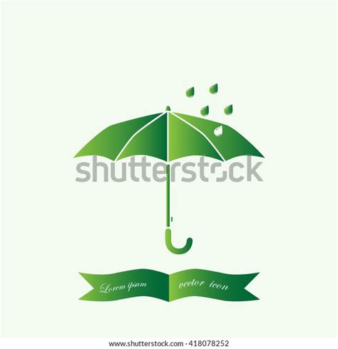 Umbrella Protect Rain Vector Stock Vector Royalty Free 418078252