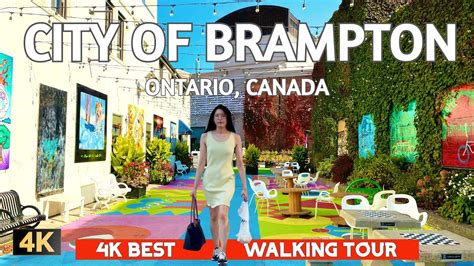 4K Beautiful City Of BRAMPTON In Ontario CANADA Best Walking Tour