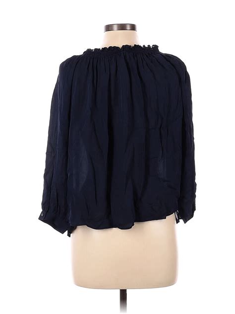 Nicole By Nicole Miller Women Blue Long Sleeve Blouse L Ebay