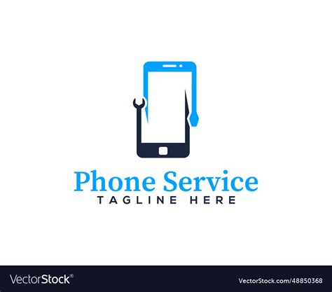 Creative Phone Fixing Logo Design Royalty Free Vector Image