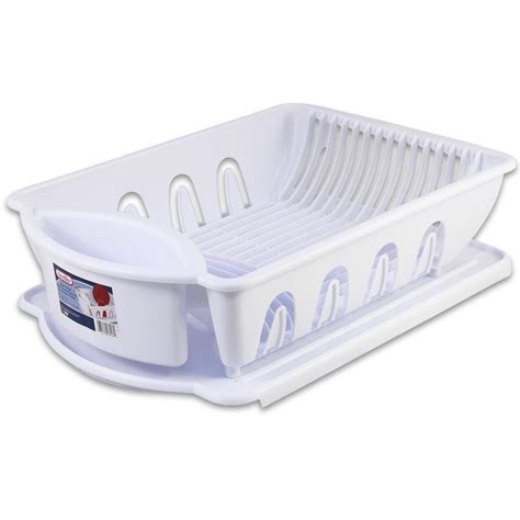 Wholesale 2 Piece Large Sterilite Dish Drainer White Sku 2337432 Dollardays