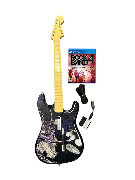 Complete Rock Band 4 bundle for PS5 with Guitar Controller and Dongle