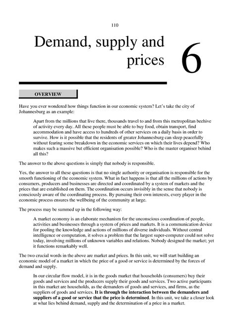 Ecs Topic Extra Notes Demand Supply And Prices