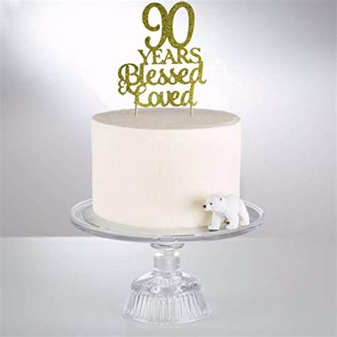 90 Years Blessed And Loved Cake Topper For 90th Birthday