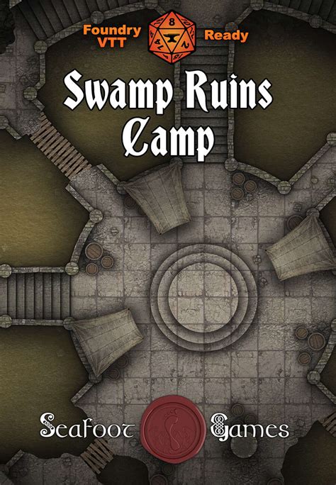 Swamp Ruins Camp 40x30 D D Battlemap With Adventure FoundryVTT Ready