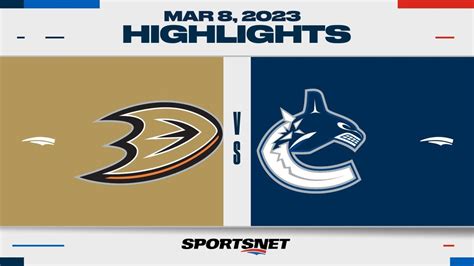 Nhl Highlights Ducks Vs Canucks March Youtube