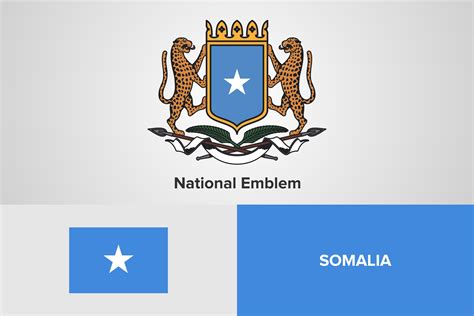 Somalia National Emblem And Flag Templat Graphic By Shahsoft · Creative