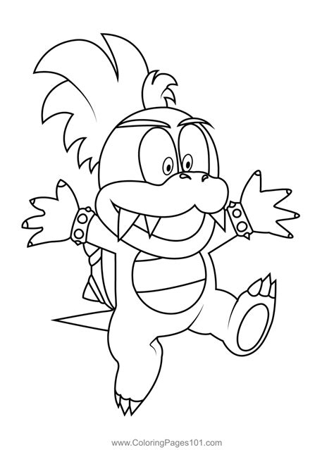 Justin Koopalings Coloring Page For Kids - Free Koopalings Printable ...