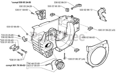 Husqvarna 141 Husqvarna Chainsaw 1998 09 Crankcase Assembly Parts