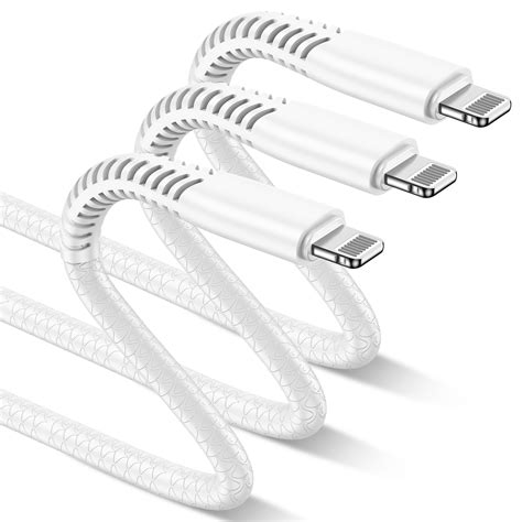 3Pack iPhone Charger Cord 10ft, [Apple MFi Certified] Long Lightning ...