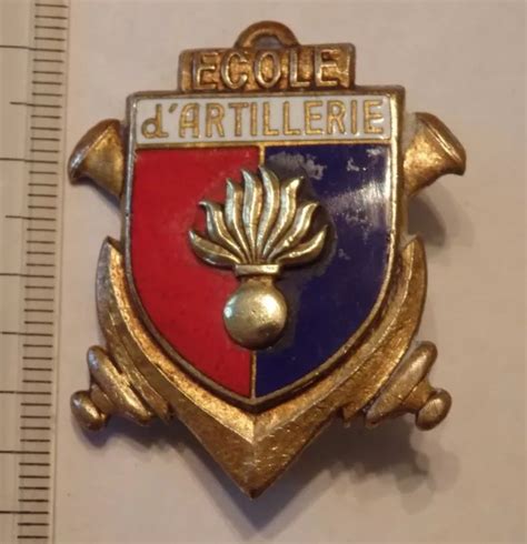 INSIGNE MILITAIRE PUCELLE ECOLE ARTILLERIE DRAGO H252 EUR 3 90