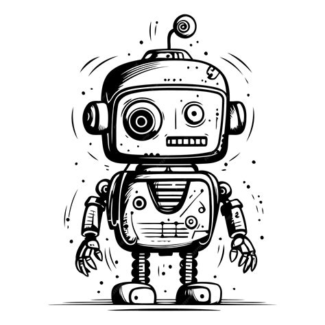 Premium Vector Robot Vector Illustration Cute Cartoon Robot Vector