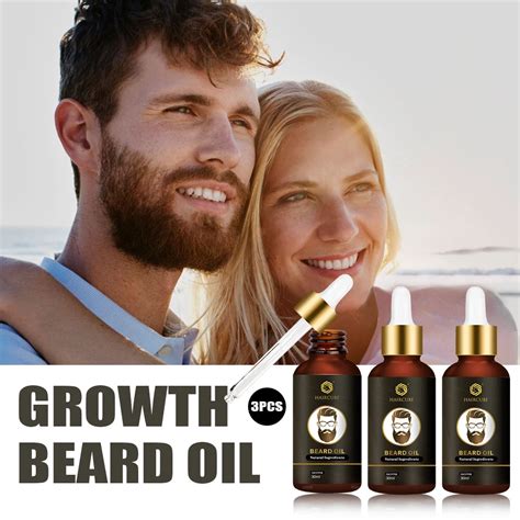 Haircube 3pcs Men Beard Growth Oil Kit Accelerate Facial Hair Grow