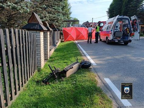 Tragiczny wypadek w Bustryku Nie żyje 16 latek który jadąc hulajnogą