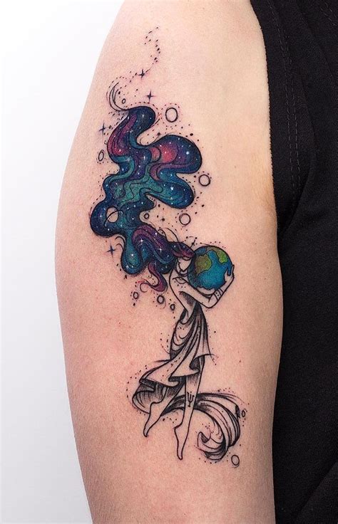 Sketchy Space Inspired Watercolor Tattoo Tattoo Artist Robson