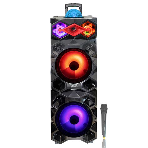 Fully Amplified Portable 4500 Watts Peak Power 12” Speaker With Disco Top Tech Audio