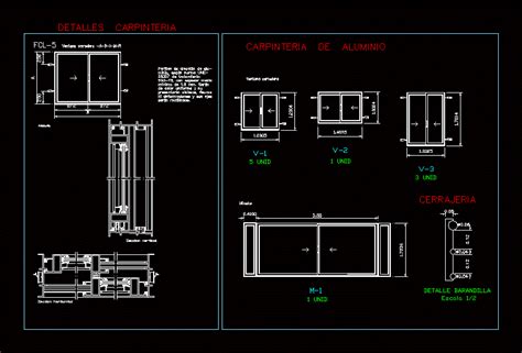 Detalles Constructivos De Puertas Y Ventanas En Autocad