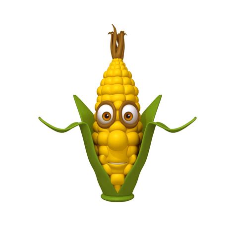 Corn cartoon 3D model - TurboSquid 1645168