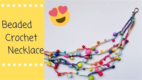 Beaded Crochet Necklace Youtube