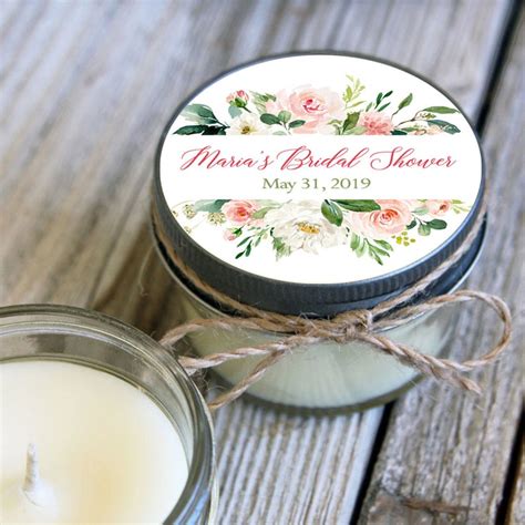 12 4 Oz Soy Candle Bridal Shower Favors Eucalyptus Etsy