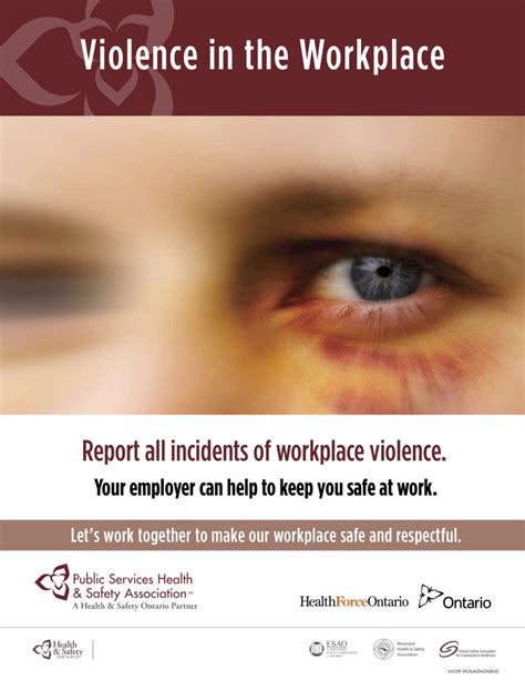 Pshsa Violence In The Workplace Poster