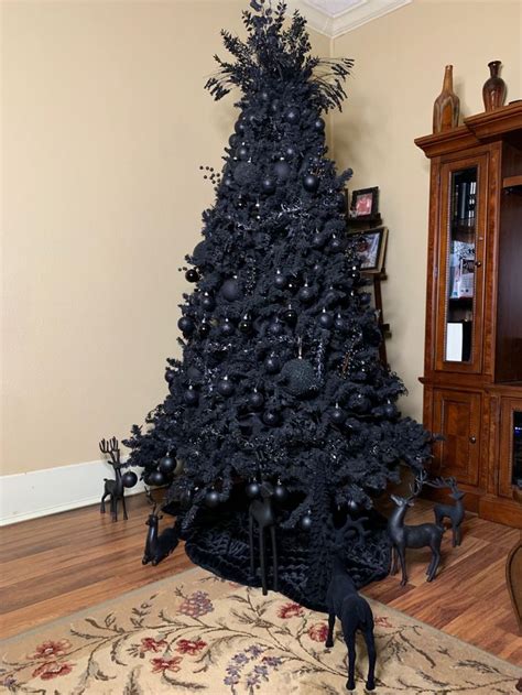 Black Modern Christmas Tree Black Christmas Decorations Black Xmas