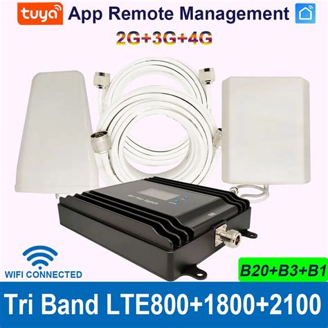 Amplificador de señal de tres bandas LTE800 1800 2100Mhz repetidor