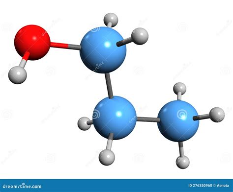 3d Image Of Propanol Skeletal Formula Stock Illustration Illustration Of Industry Propan