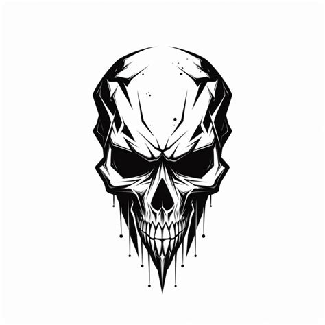 Premium Ai Image Gothic Skull Sketch