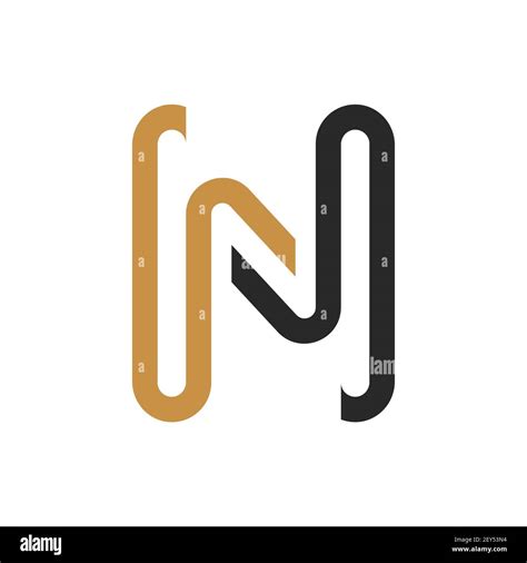 Initial Nh Letter Logo Vector Template Design Linked Letter Hn Logo