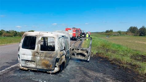 Una camioneta se incendió mientras circulaba por la Ruta Nacional 14