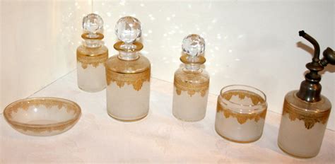 Proantic Garniture De Toilette Cristal Saint Louis Xix