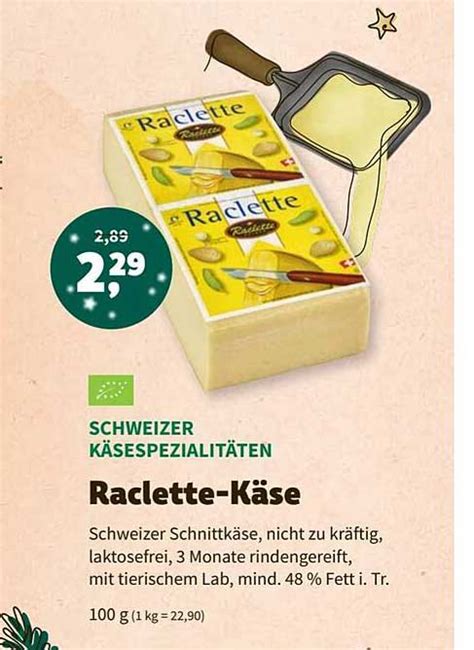 Schweizer Käsespezialitäten Raclette käse Angebot bei BioMarkt