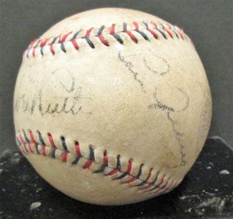Babe Ruth Lou Gehrig Replica Autographed Barnstorming Baseball