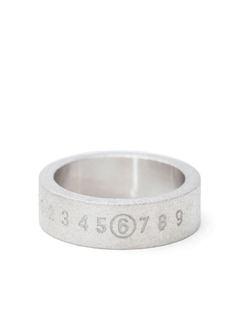 MM6 Maison Margiela Numeric Signature Numbers Motif Ring Farfetch