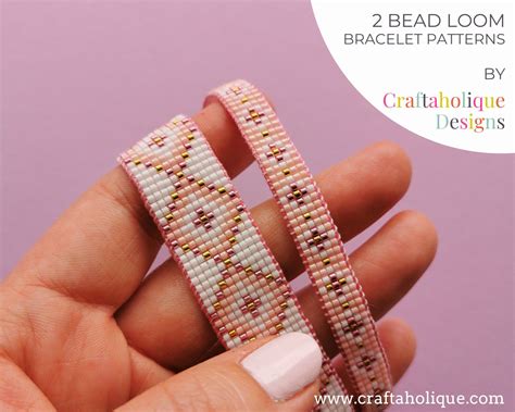 Set Of Two Bead Loom Bracelet Patterns Craftaholique