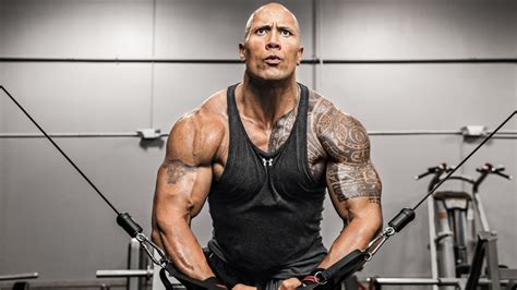 Dwayne Johnson Wallpaper 4K, Weightlifting, Workout, Gym, 5K