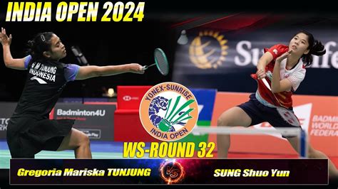 Gregoria Mariska Tunjung Ina Vs Sung Shuo Yun Tpe India Open