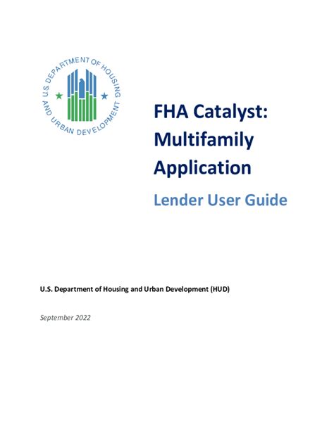 Fillable Online Fha Catalysthud Gov U S Department Of Housing And