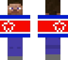 Steve North Korea Flag | Minecraft Skin